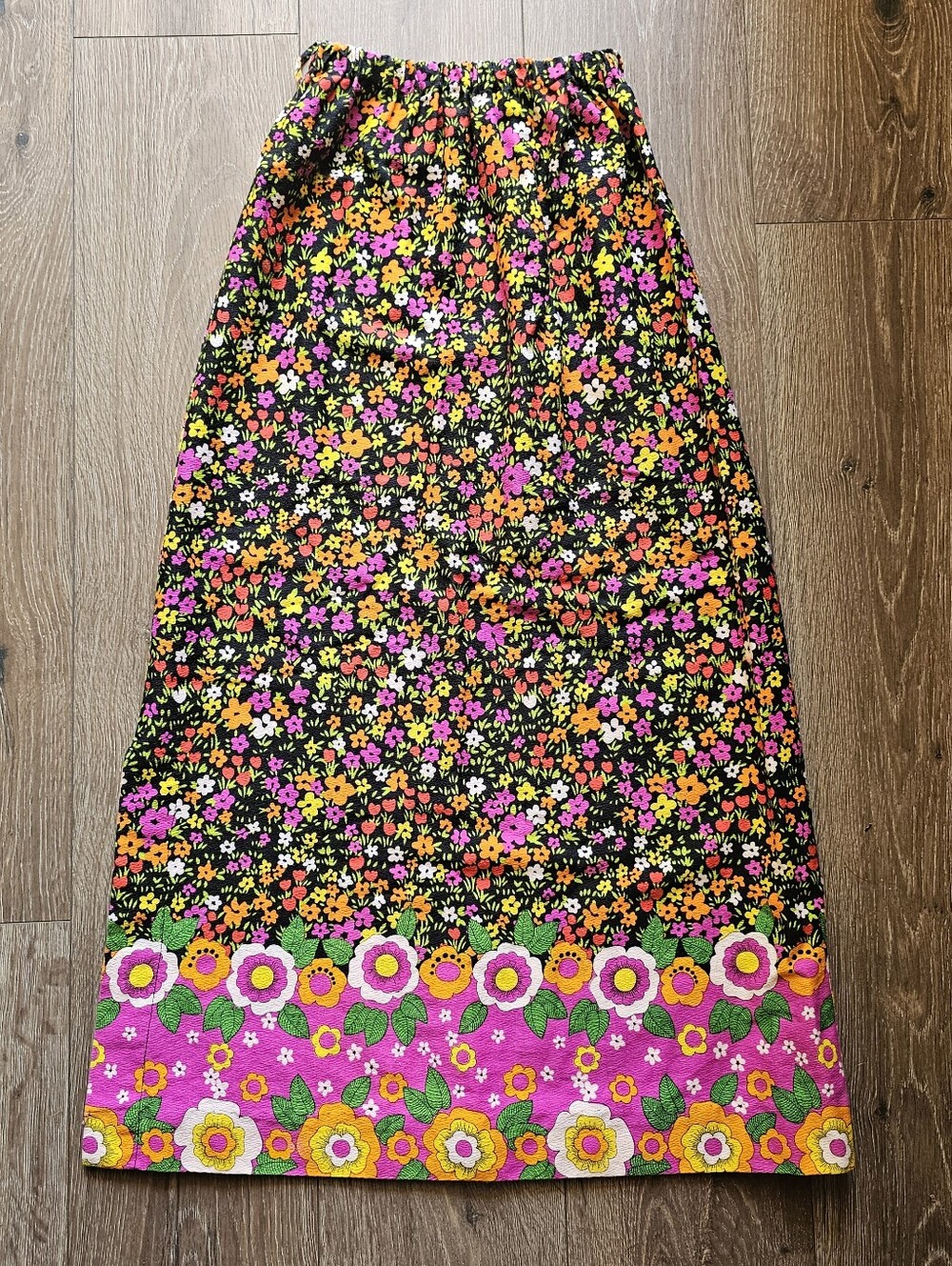 60's Vintage Miss Elaine Flower Power Skirt